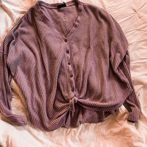Free People Waffle Knit Top